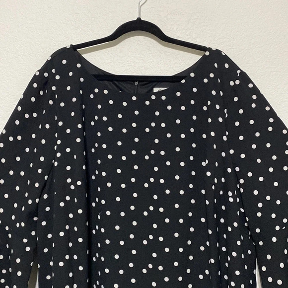 Monroe & Main Black White Polka Dot A-Line Dress Size 3X - Picture 5 of 9